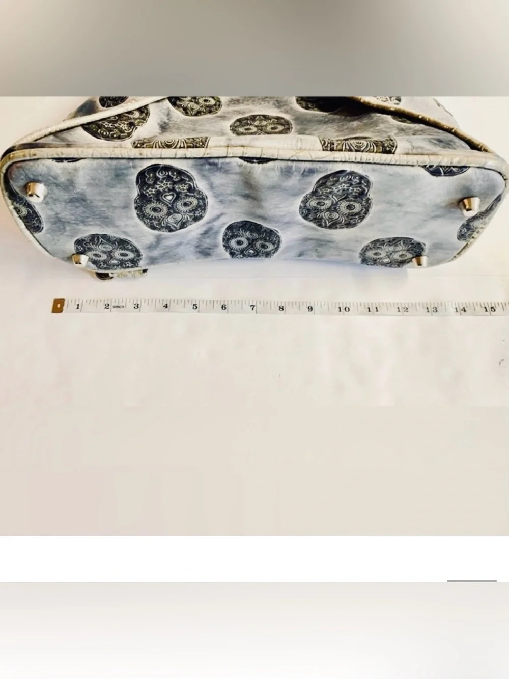 Limited BSWANKY Couture Silver Sugar Skull Reversible Backpack/Shoulder Bag